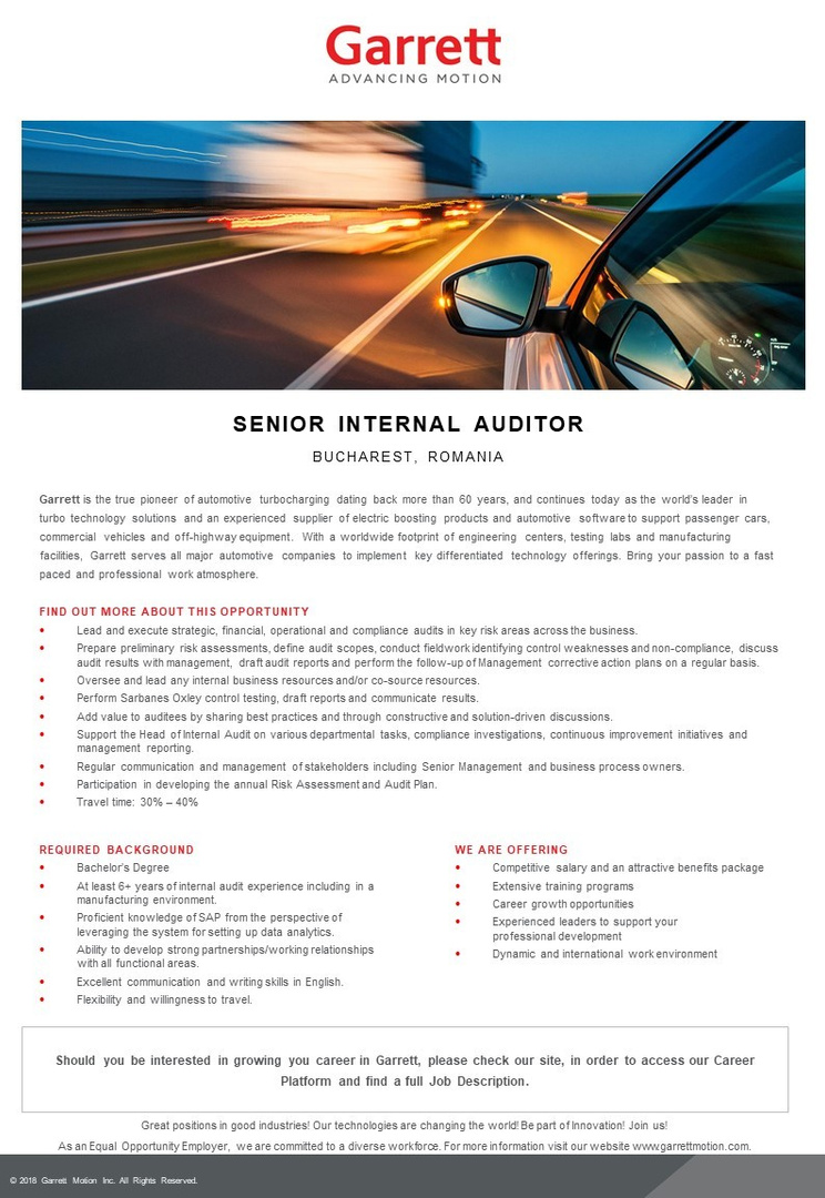 Senior Internal Auditor