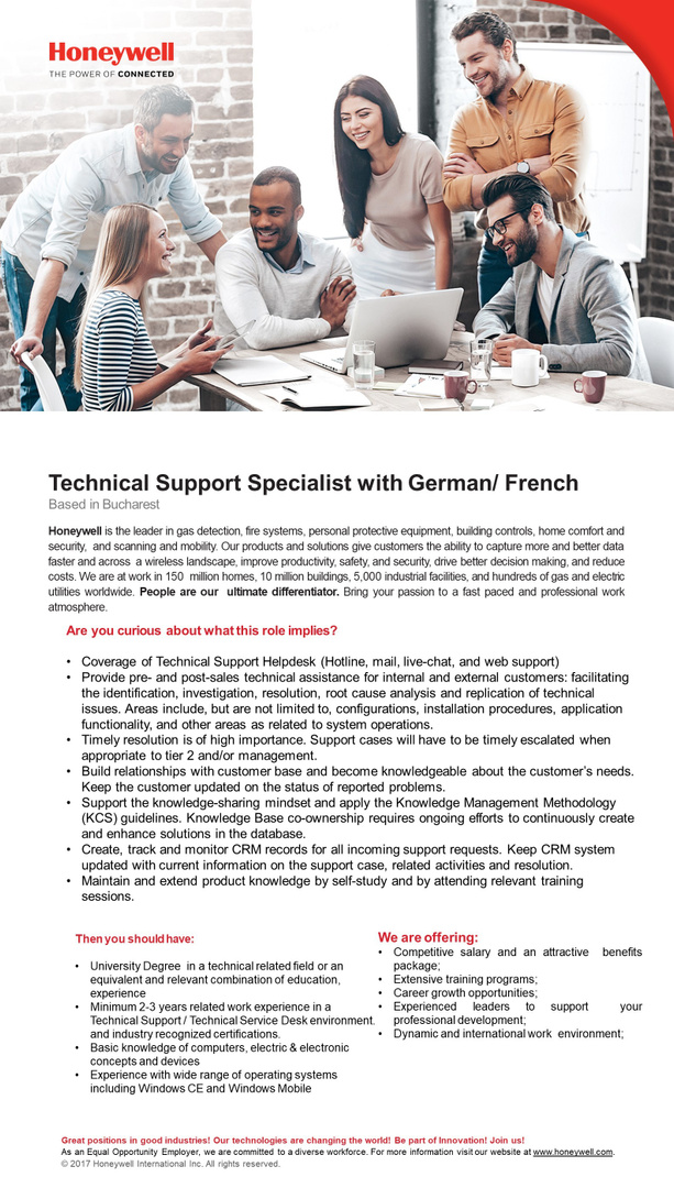 Technical Support with german and French