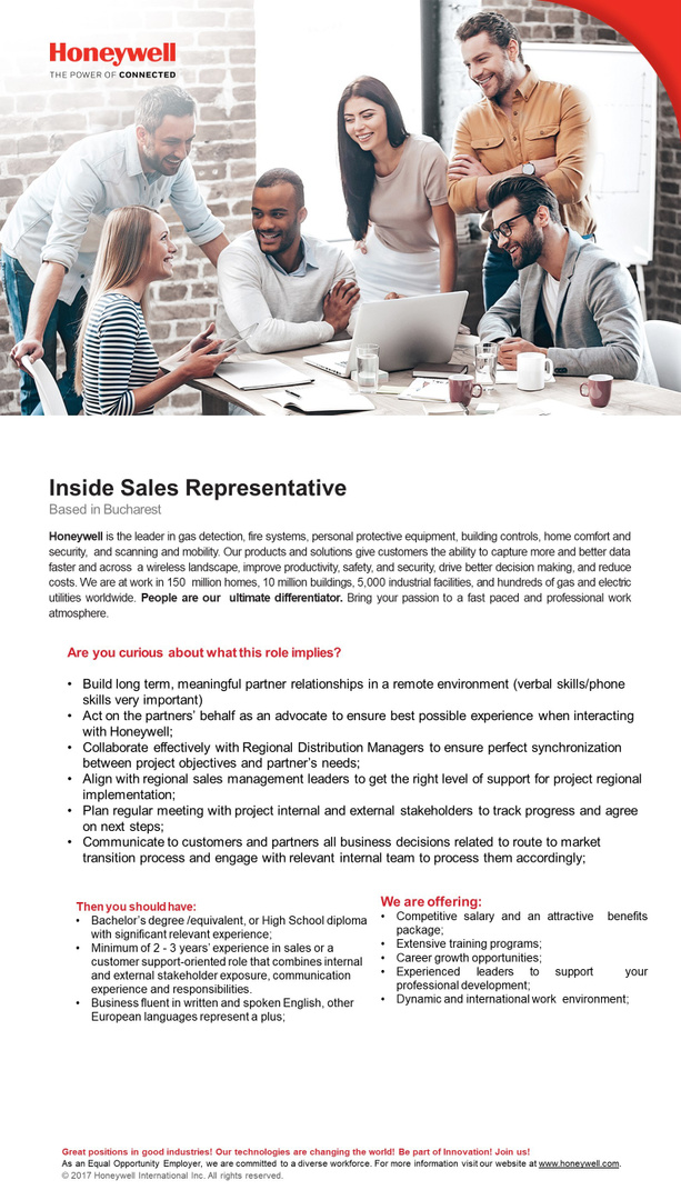 Inside Sales Representative - JD