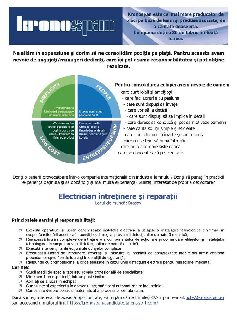 Anunt electrician 