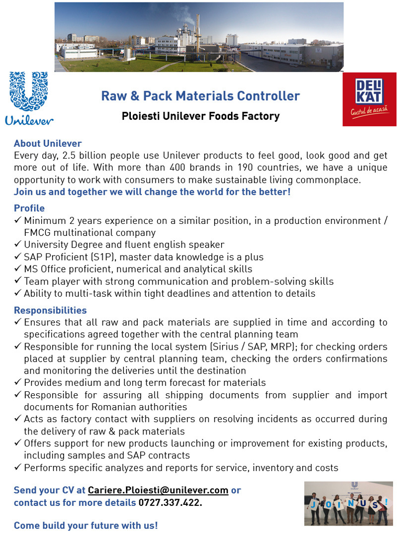 RM&PM MRP Controller - Job Add