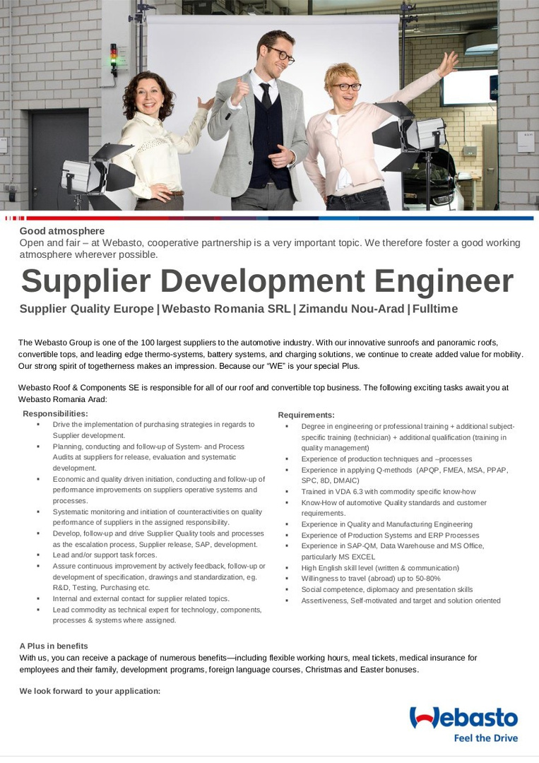 Supplyer Development Engineer