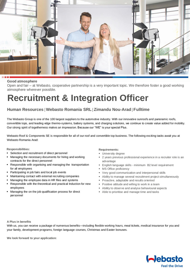 Recruitment&Integration Officer