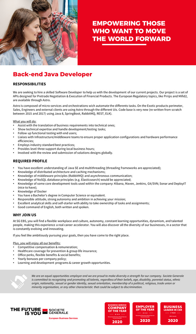 Back-end Java Developer-ASTRO